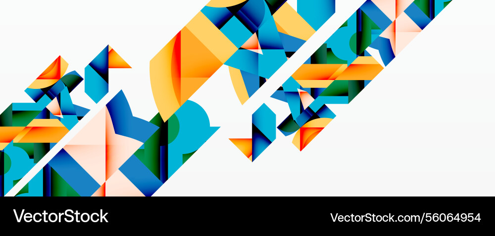 Abstract geometric composition with interlocking Abstract geometric composition with interlocking Vector Image