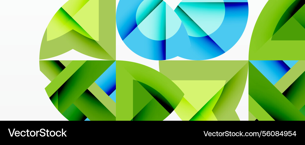 Abstract geometric composition with interlocking Abstract geometric composition with interlocking vector image