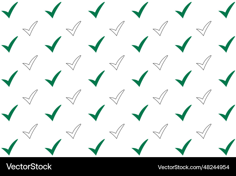 Abstract tick green pattern background vector image