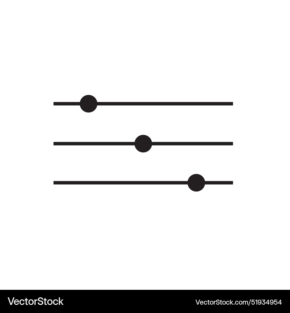 Adjustment button icon in flat style vector image