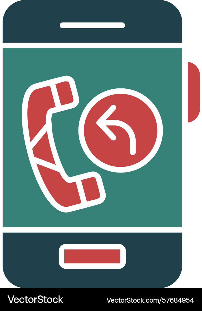 Callback request glyph multi color icon Vector Image