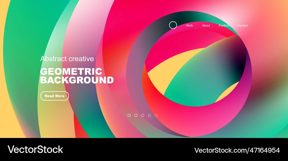 Circles minimal abstract background techno Vector Image