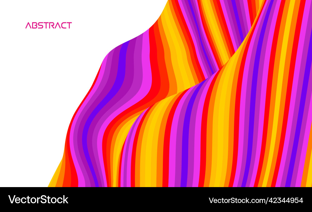 Colorful wave background digital colour art Vector Image