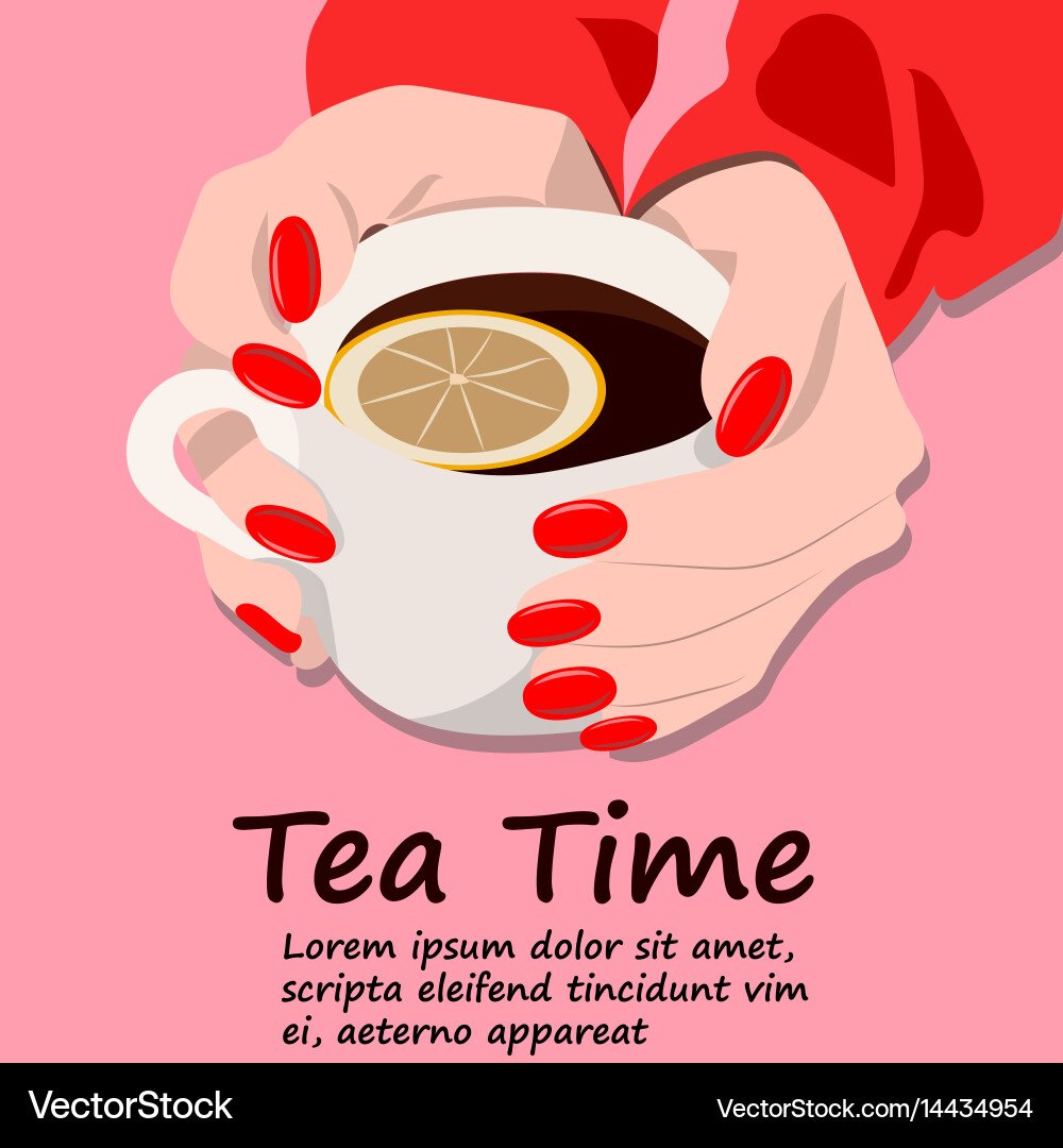 Elegant Tea Time vector image