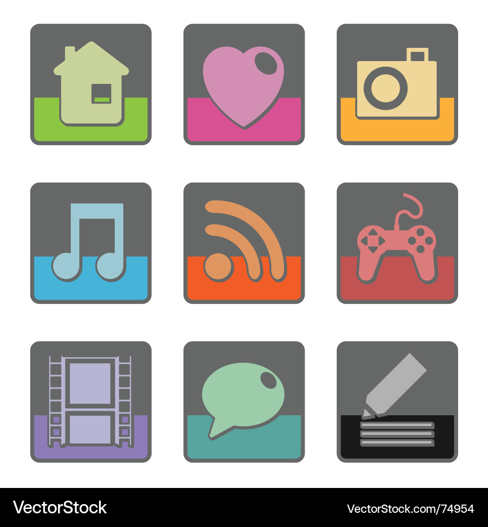 Icons Royalty Free Vector Image - VectorStock