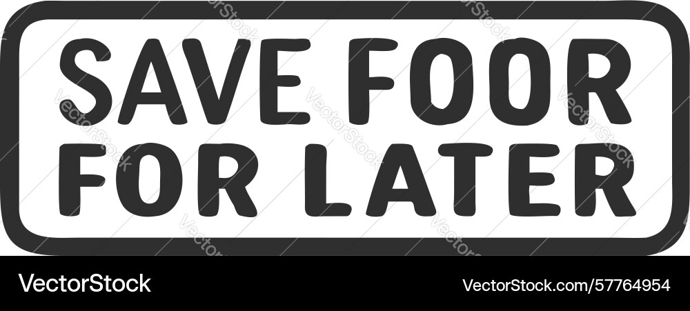Outline save for later button icon shopping vector image