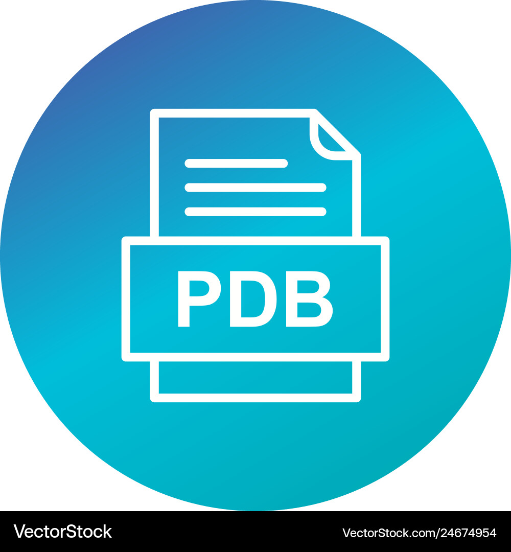 Pdb file document icon vector image