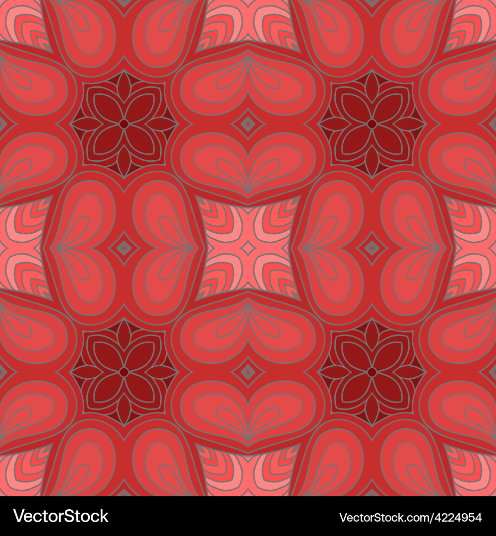 Retro Red Line Pattern vector image