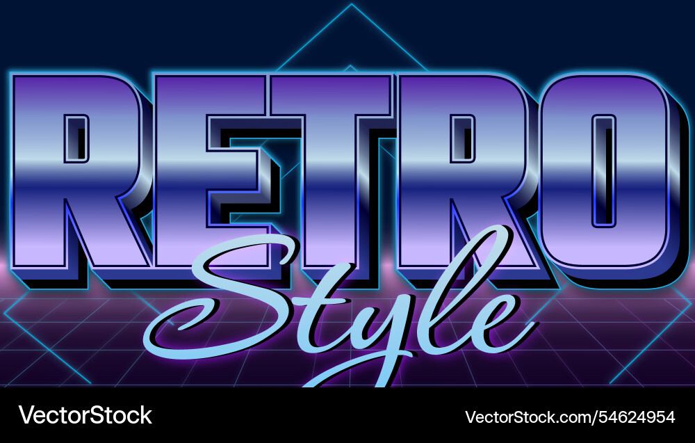 Retro style editable text effect 3d emboss 80s Retro style editable text effect 3d emboss 80s vector image