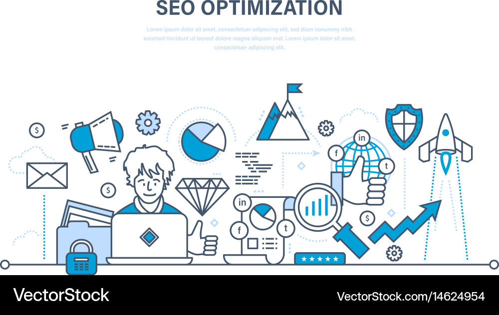 SEO Strategy & Optimization Toolkit Vector Image