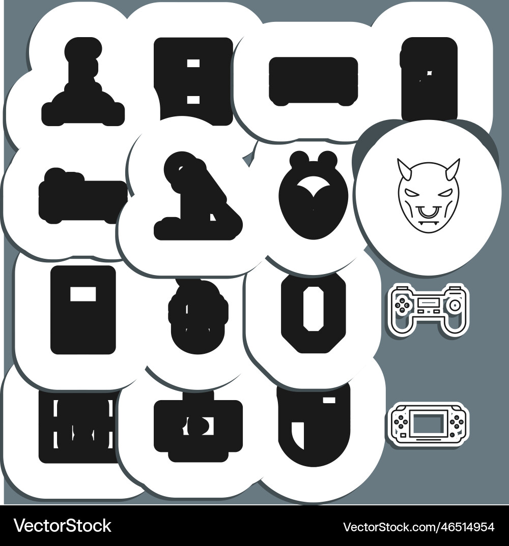 Set line portable video game console gamepad Set line portable video game console gamepad vector image