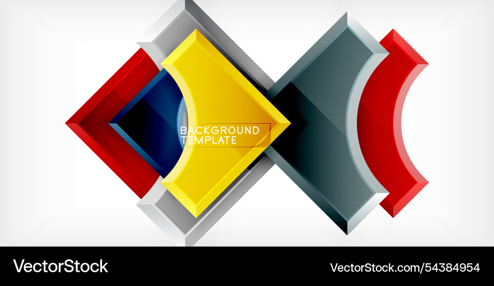 Square arrow shapes with round elements Square arrow shapes with round elements vector image