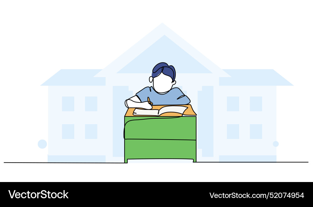 Students are doing assignments Students are doing assignments vector image