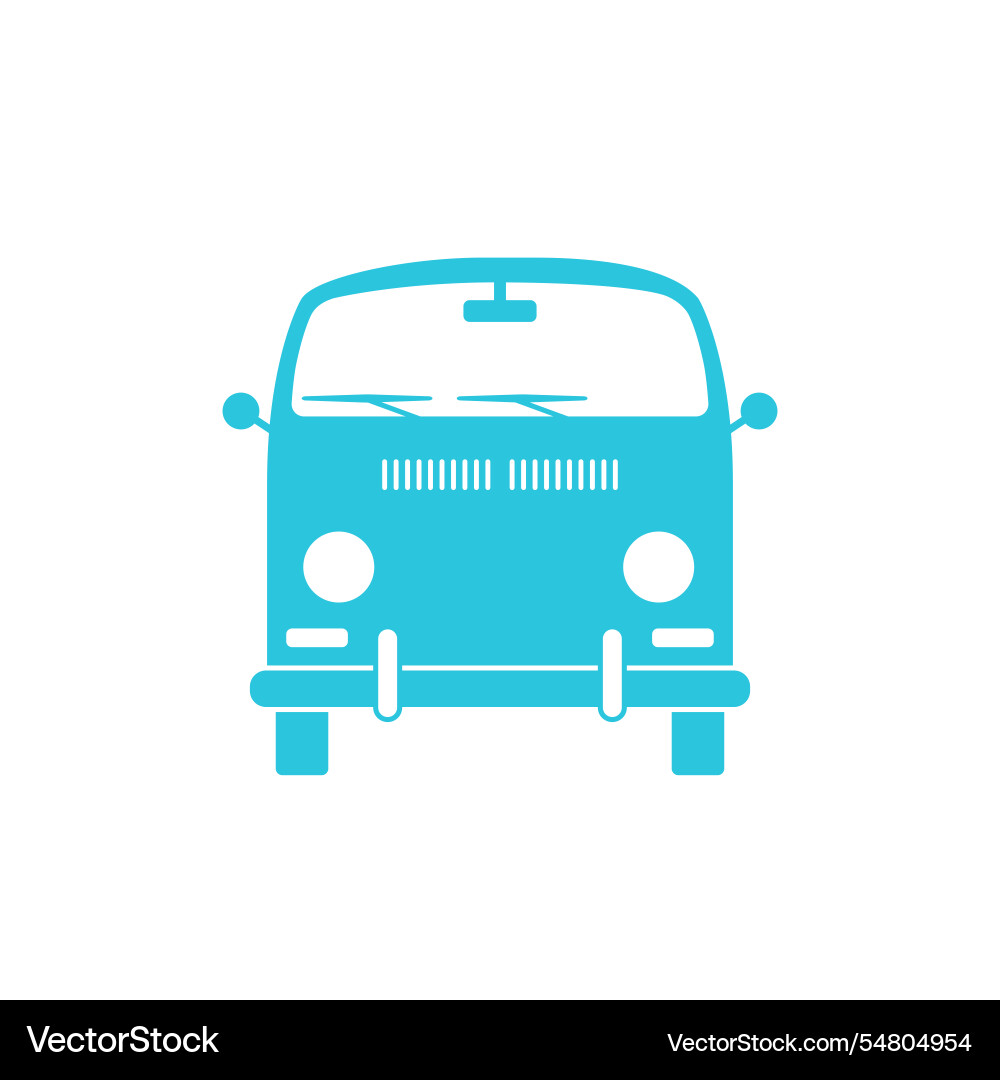 Van icon front view isolated on white background Van icon front view isolated on white background Vector Image