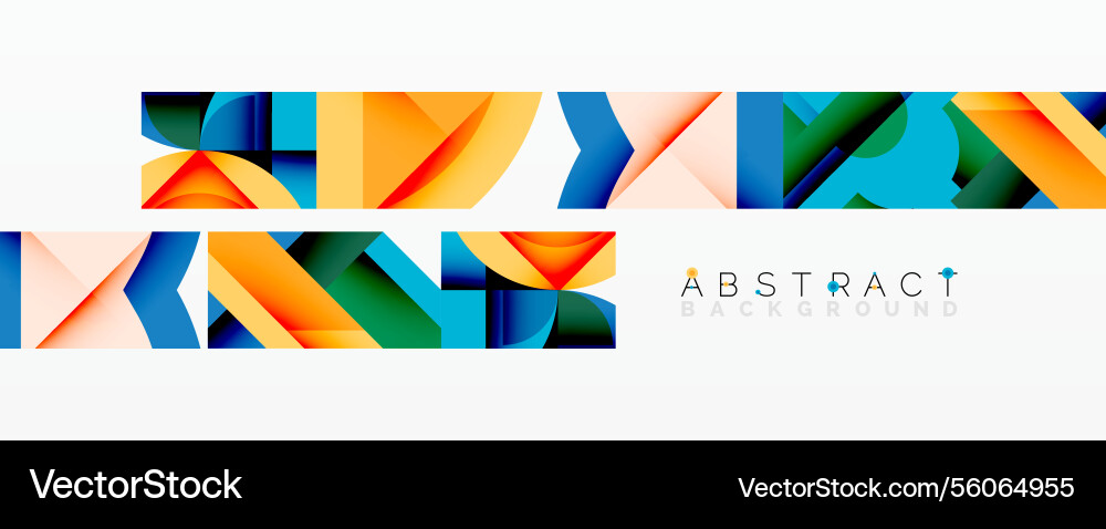 Abstract geometric composition with interlocking Vector Image