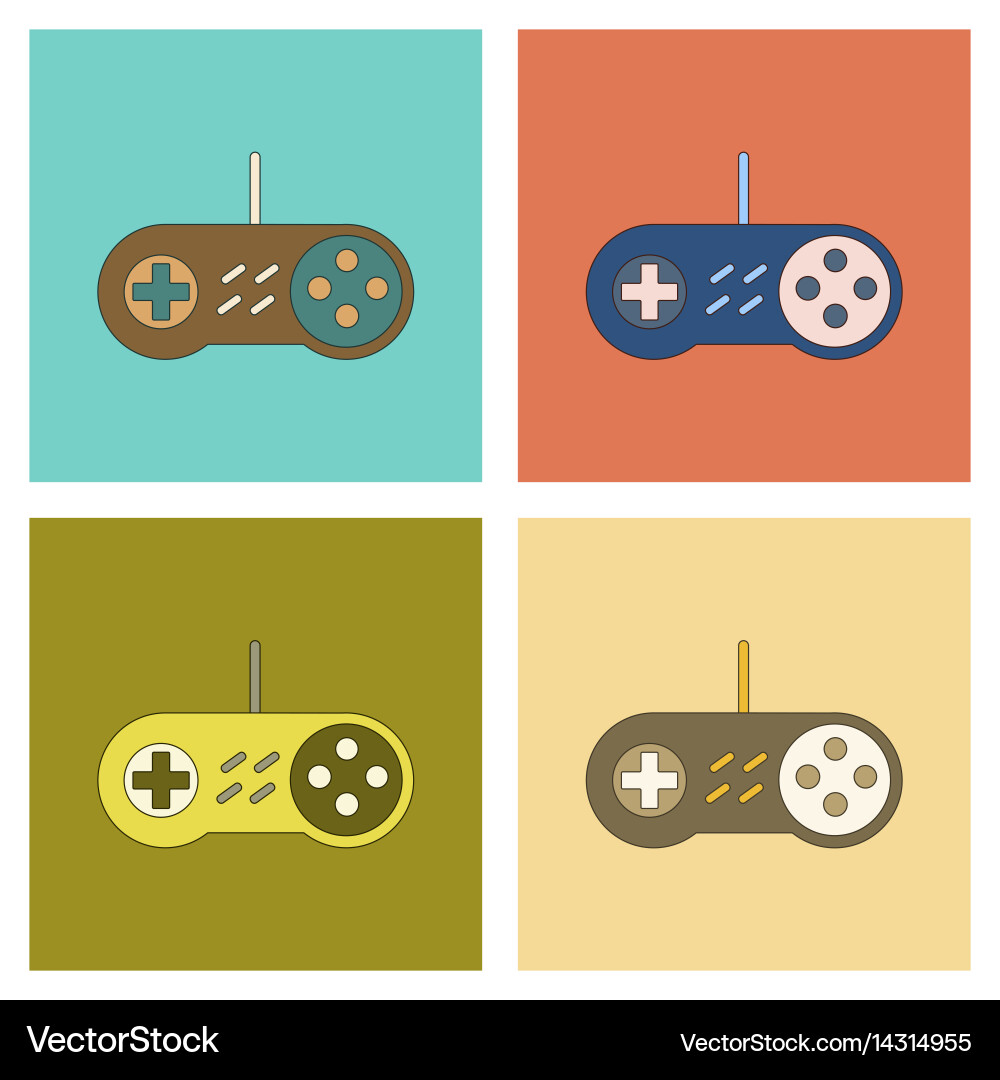 Assembly flat icon game joystick Vector Image
