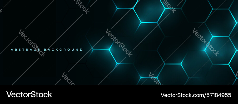 Dark hexagon abstract technology background Dark hexagon abstract technology background vector image