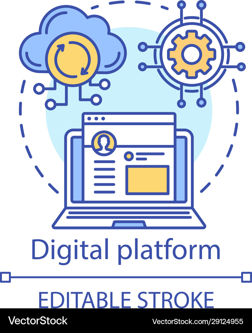 Digital Network Concept Icon vector image