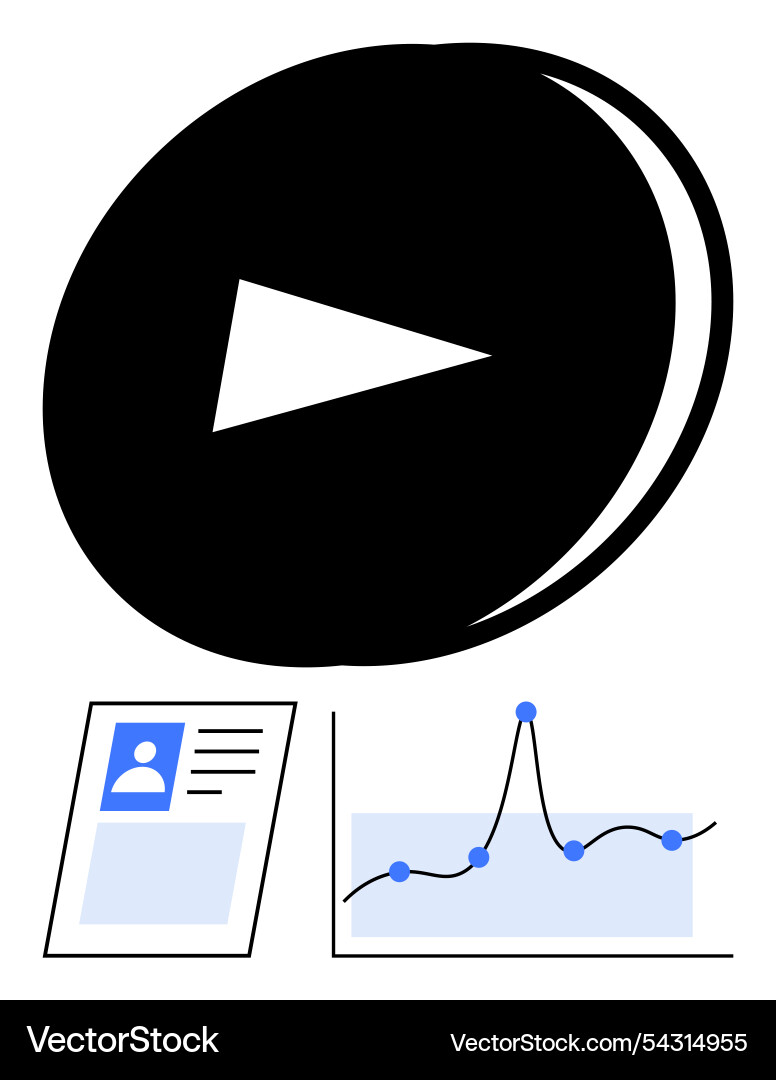 Dynamic media interaction and analytics Dynamic media interaction and analytics Vector Image