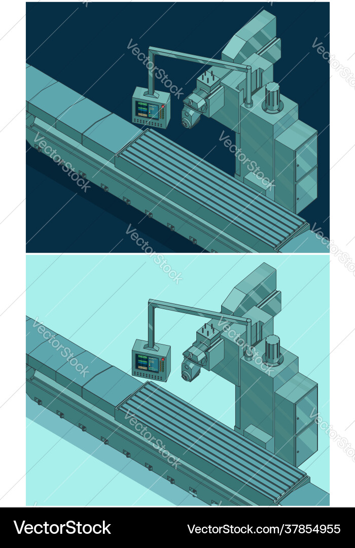 Factory line and control panel Factory line and control panel Vector Image