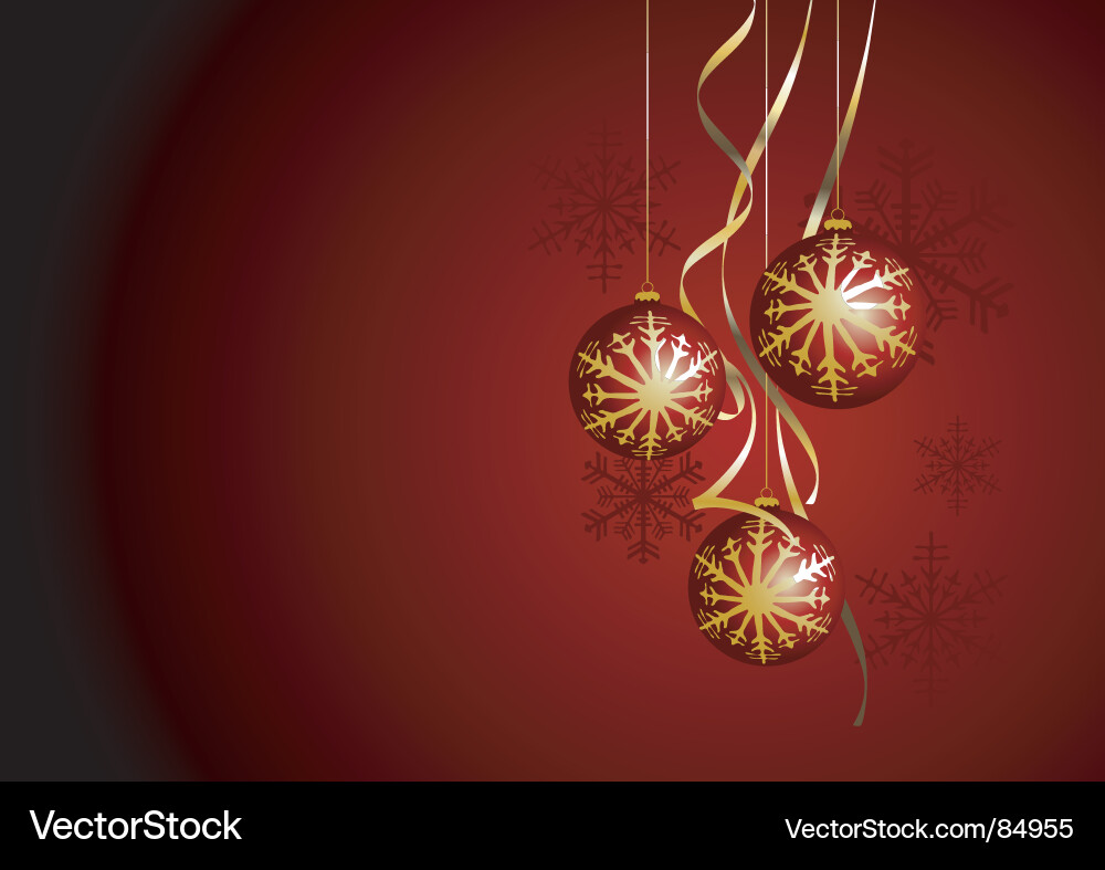 Festive Christmas Ornaments Vector Image