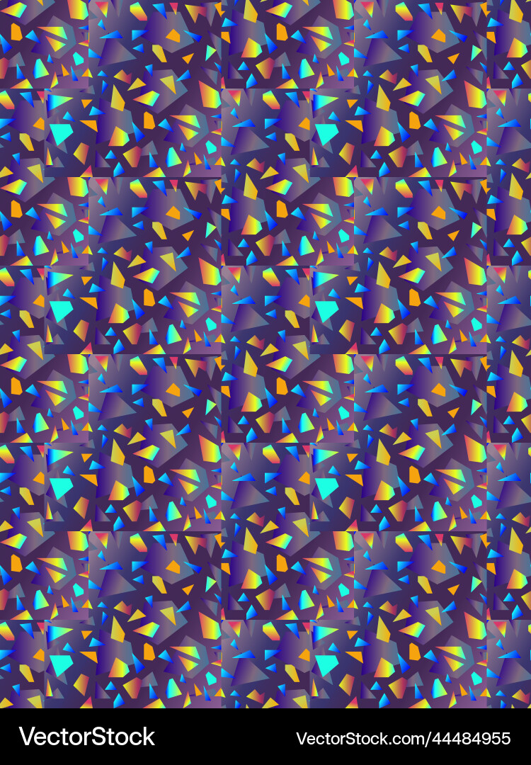 Pattern made of triangles with rainbow effect Vector Image