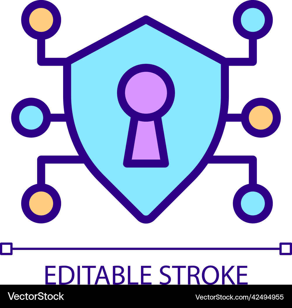 Secure data pixel perfect rgb color icon Secure data pixel perfect rgb color icon vector image