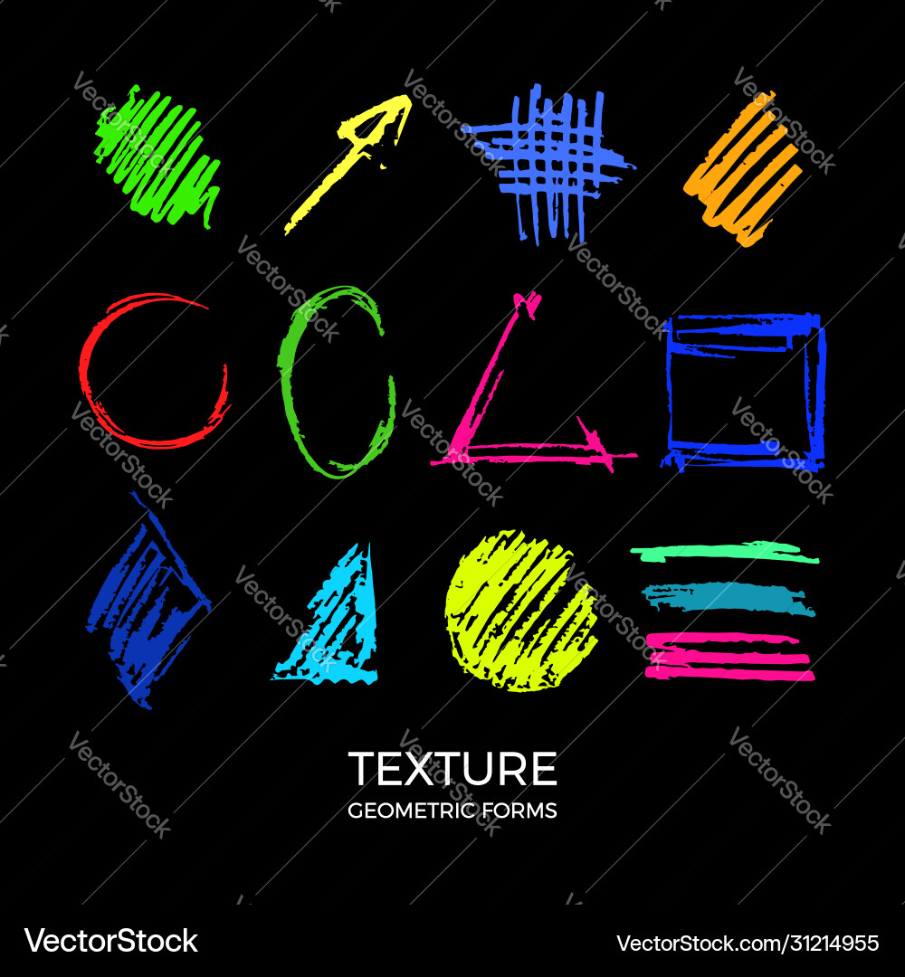 Set texture form 2 vector image
