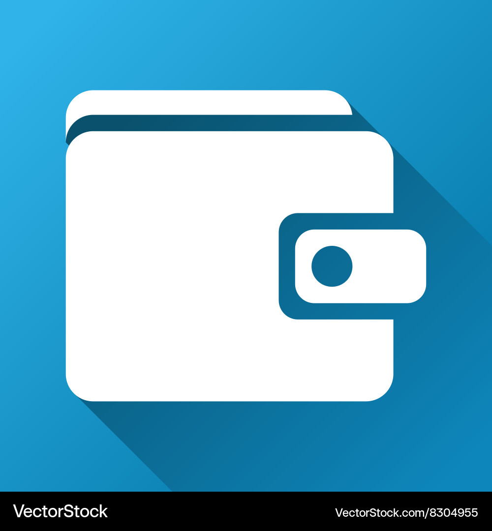Wallet gradient square icon vector image