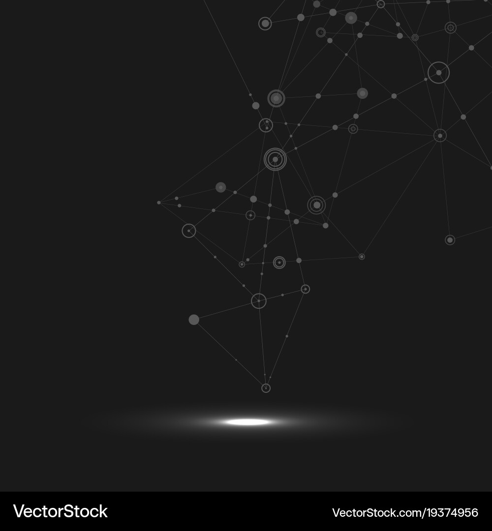 Abstract technology structure dark network Vector Image