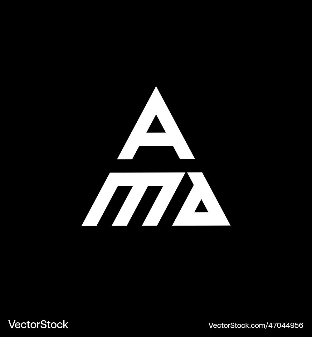 Amd monogram logo with shape style design template Amd monogram logo with shape style design template vector image