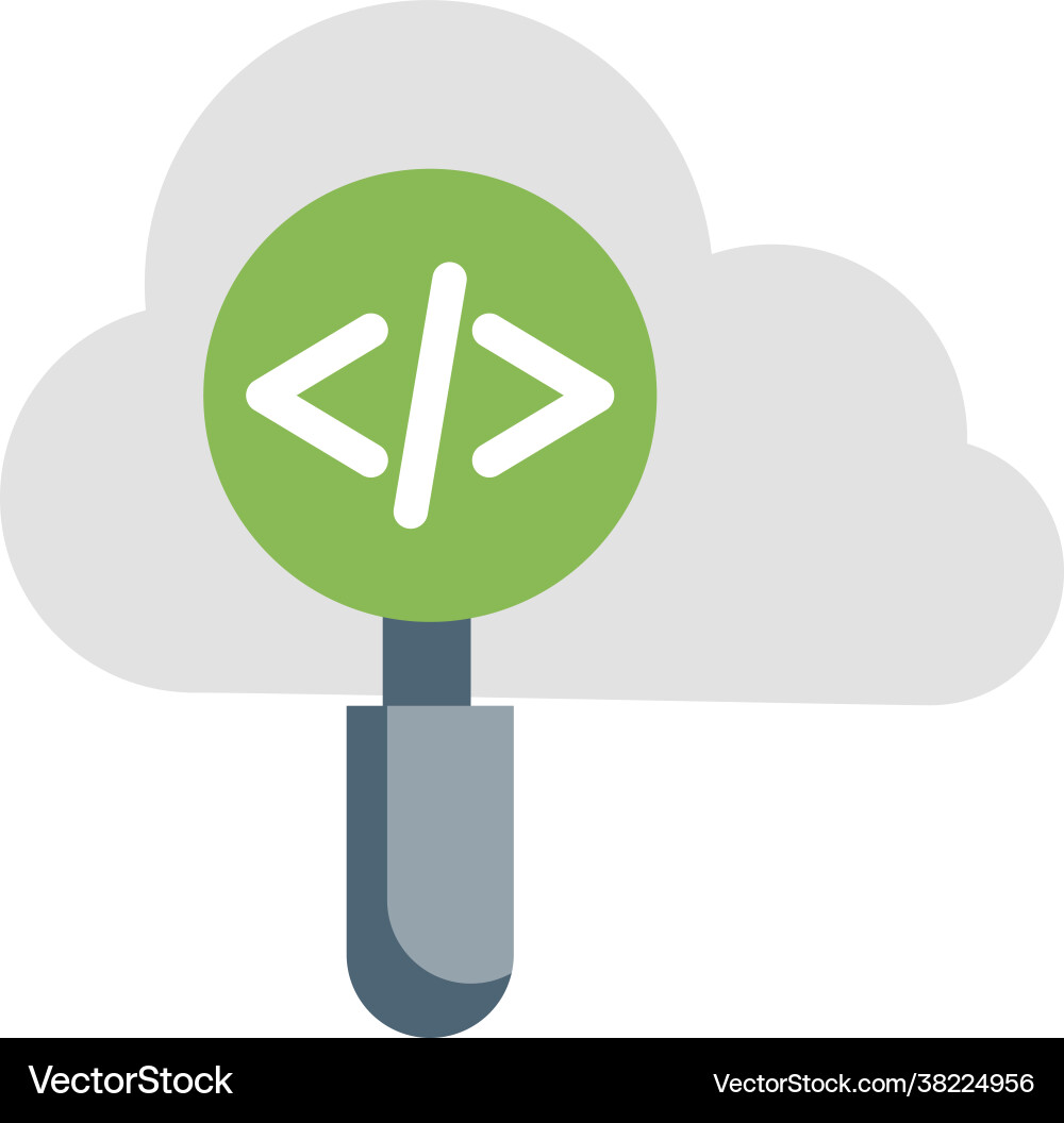 Cloud coding style Cloud coding style vector image