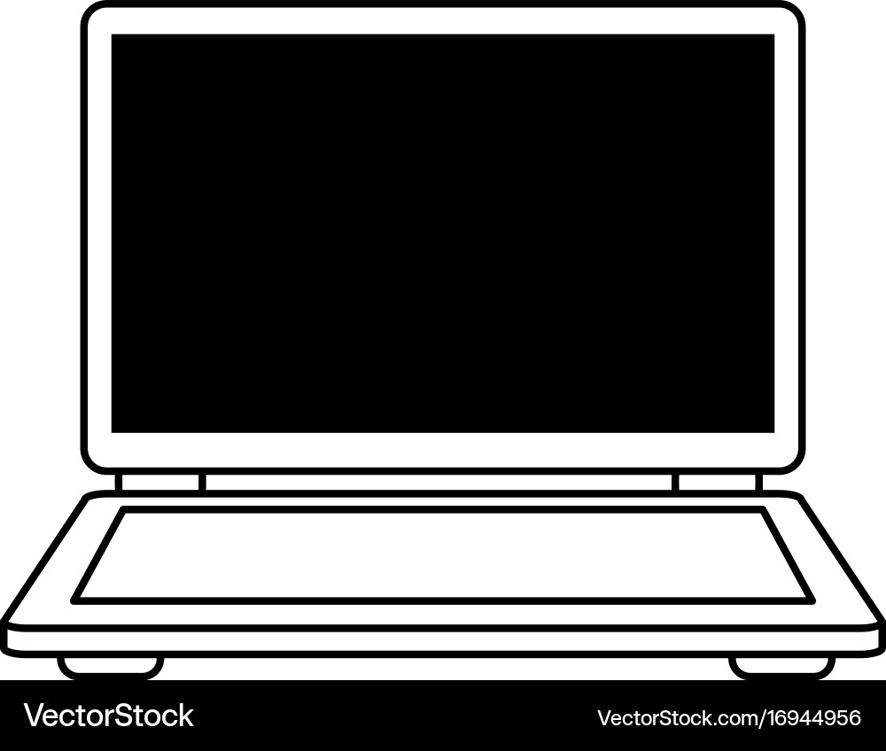 Computer frontview icon image vector image