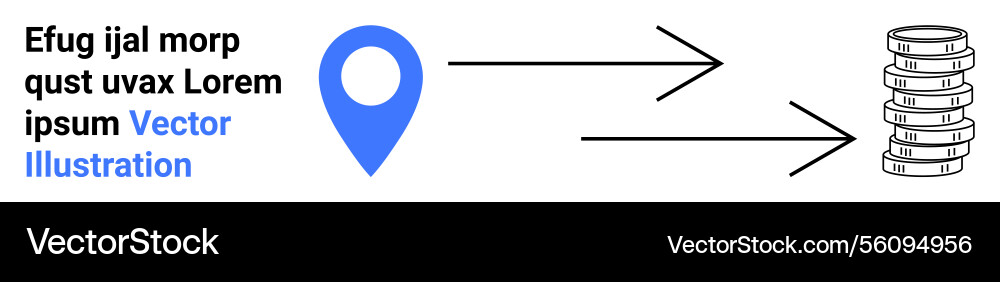 Data mapping concept with location marker Vector Image