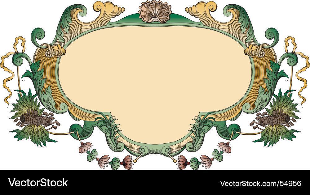 Detailed Scroll Frame Vector Image