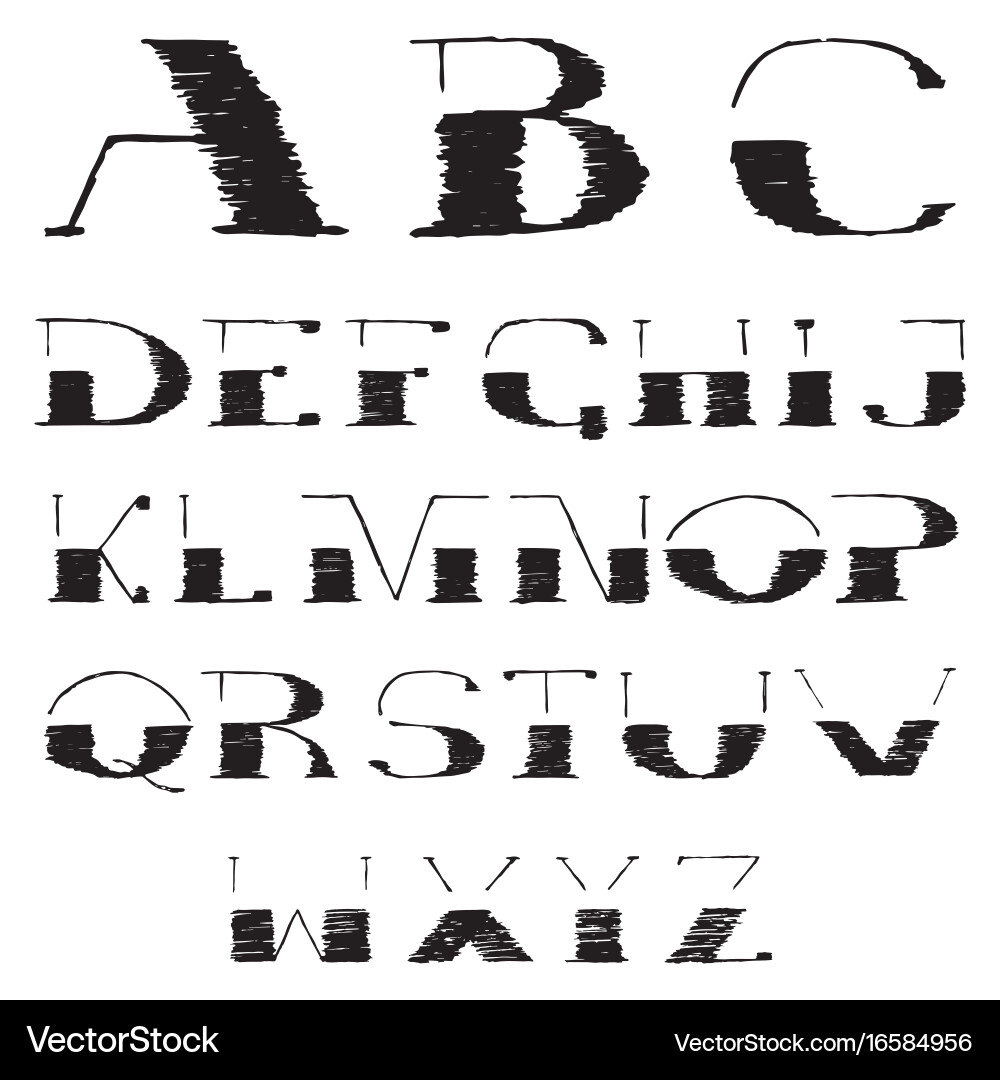 English font in abstract style Vector Image