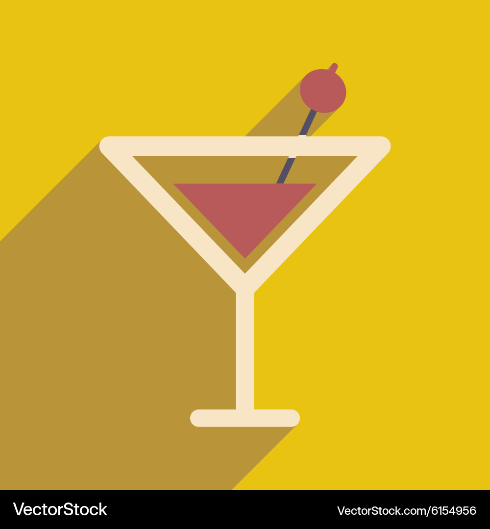 Flat with shadow icon and mobile application Vector Image