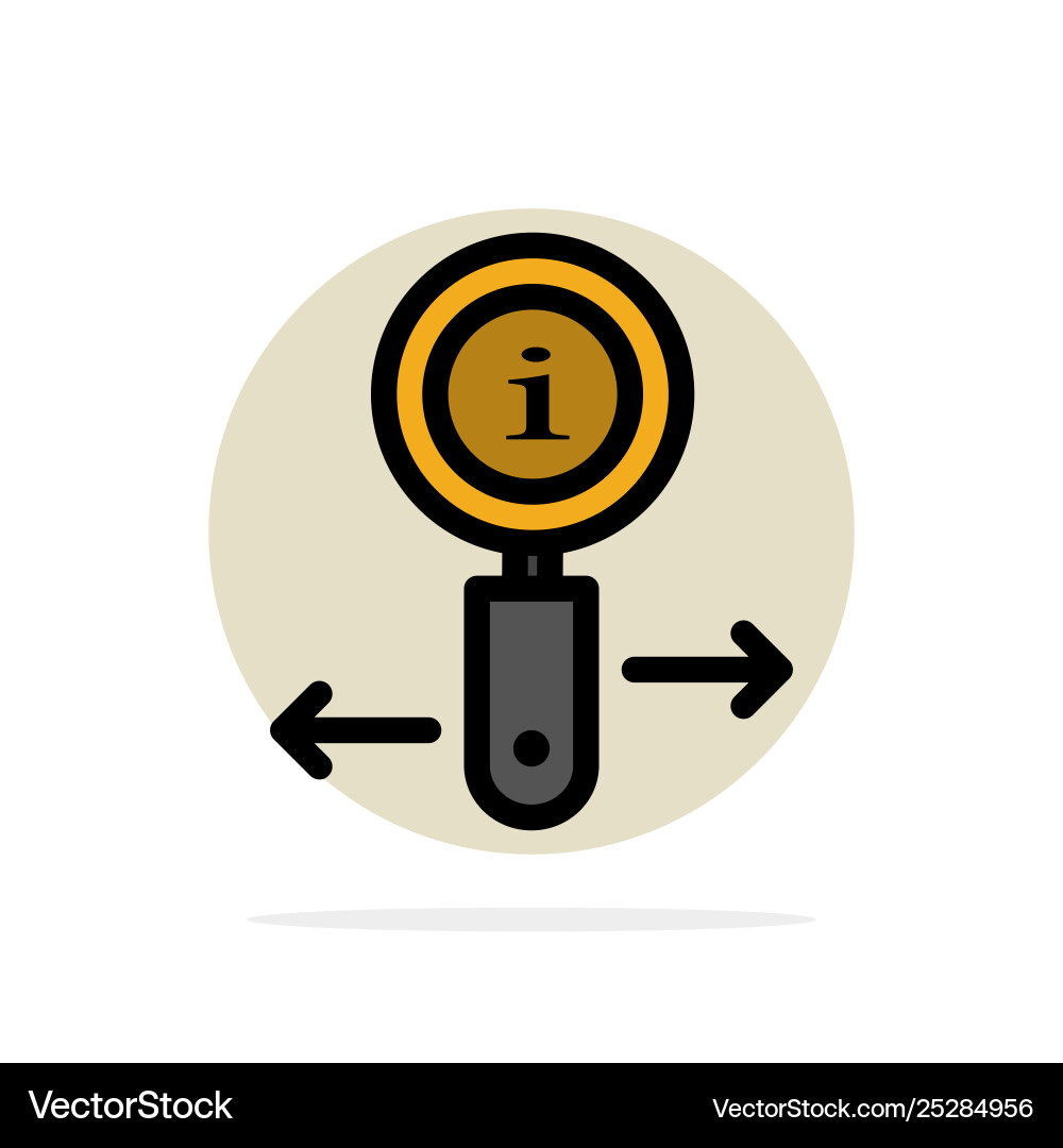 Info information zoom search abstract circle Vector Image