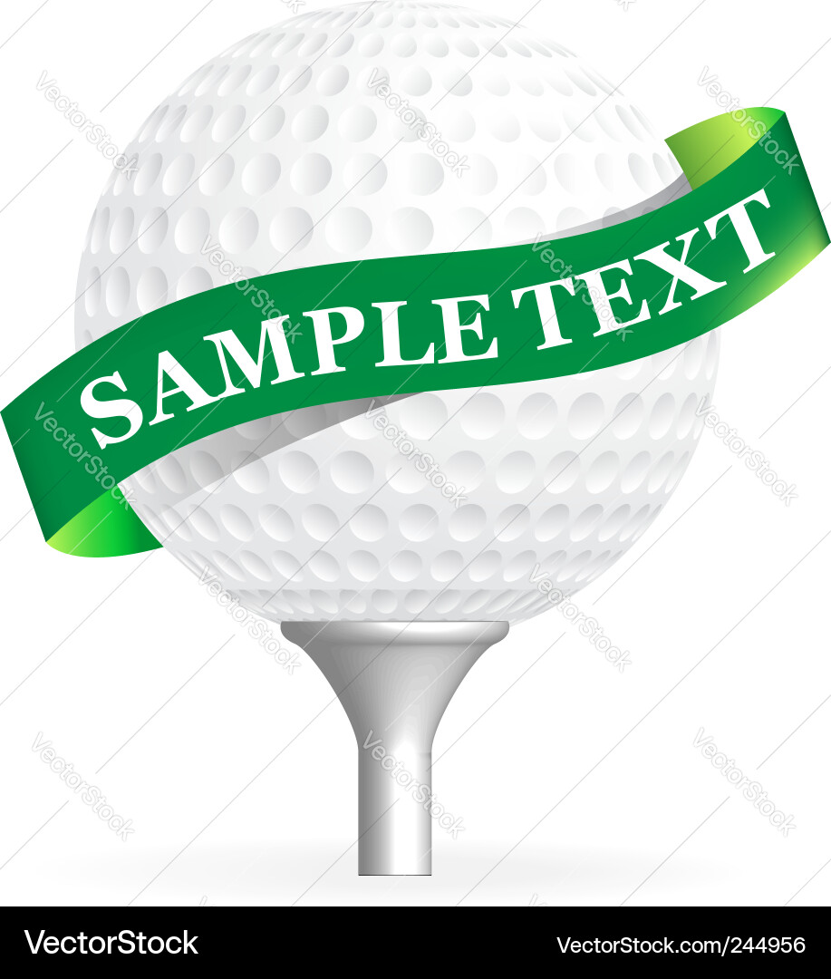 Isolated Golf Ball on White Background vector image