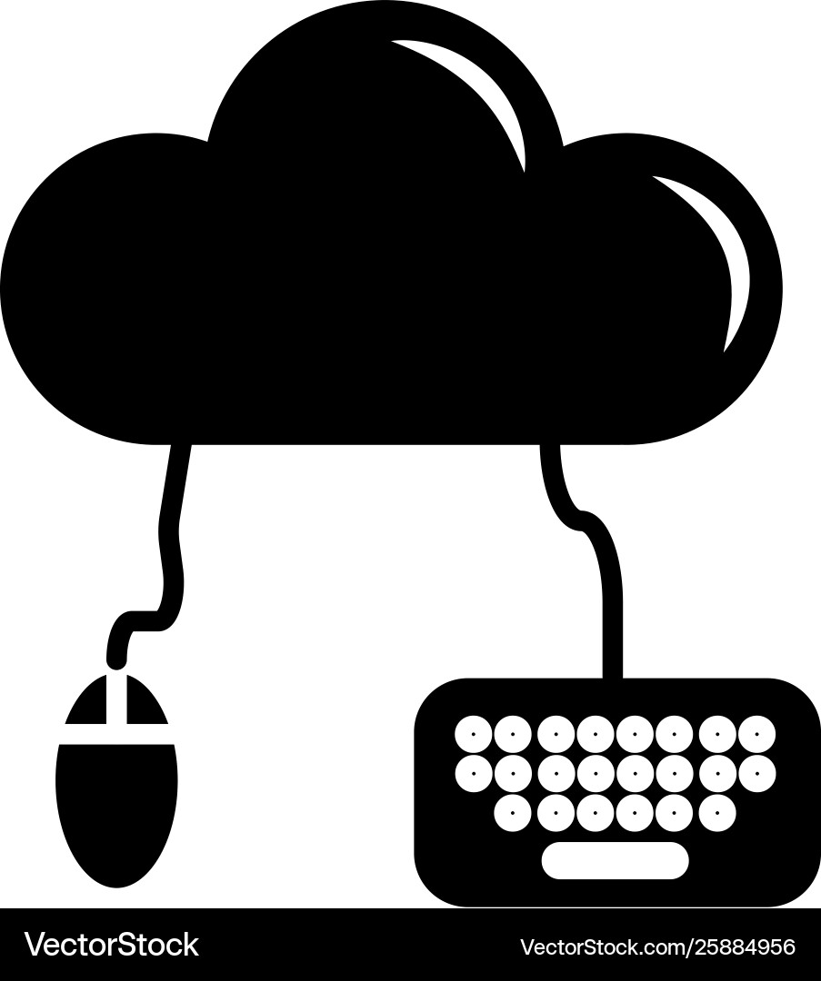 Keyboard and mouse isolated icon simple element Vector Image