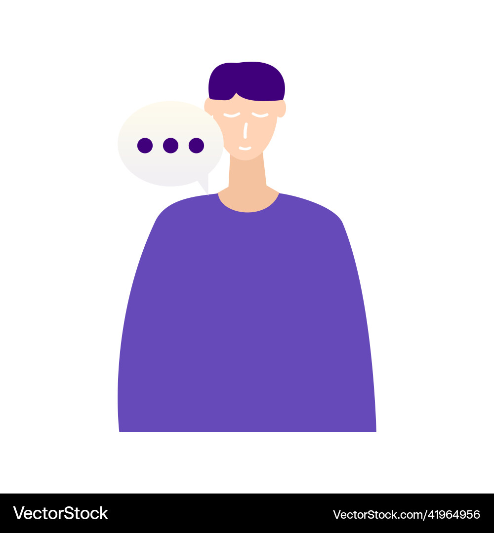 Man conversation isolated Vector Image