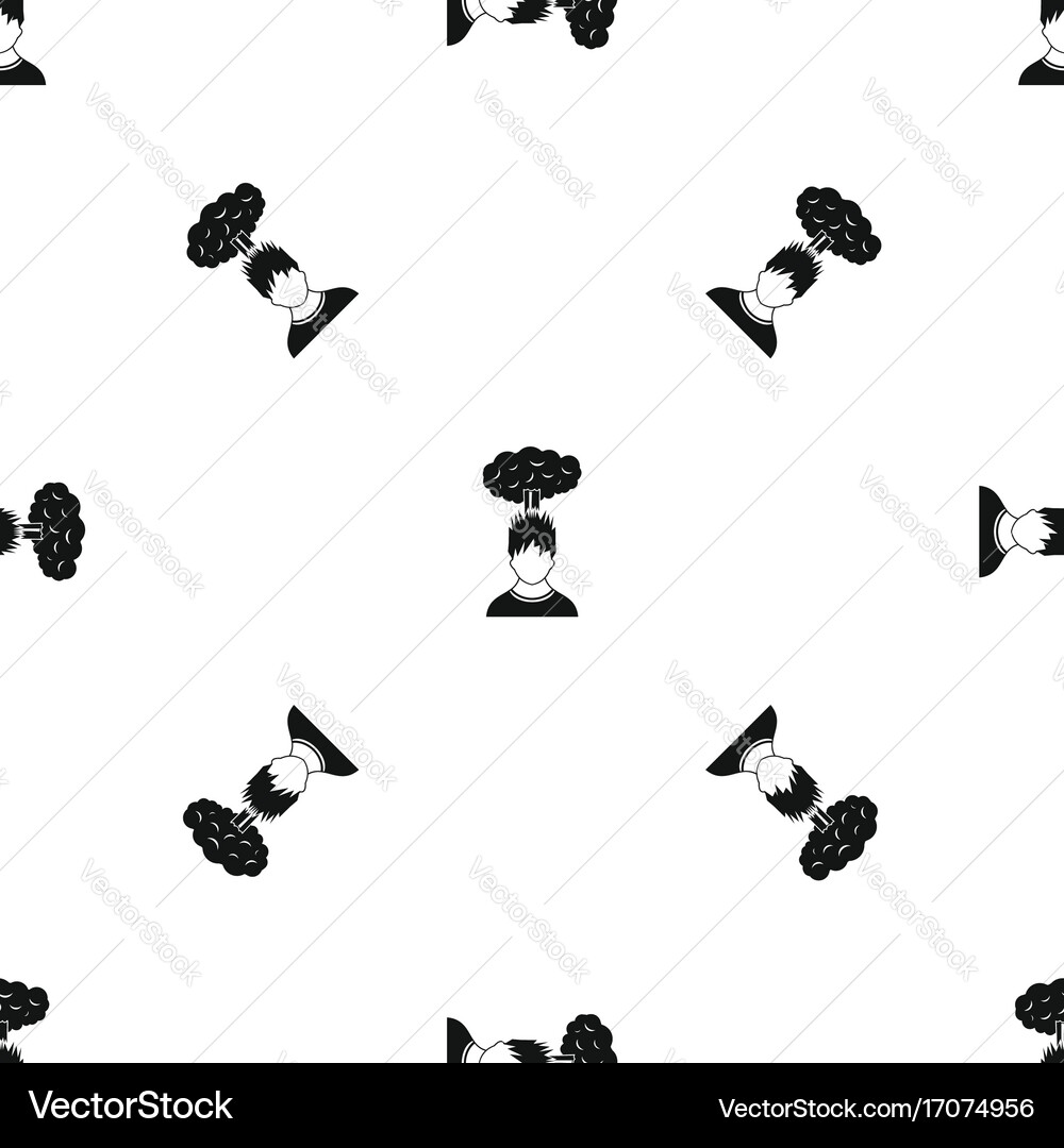 Man with red cloud over head pattern seamless Vector Image