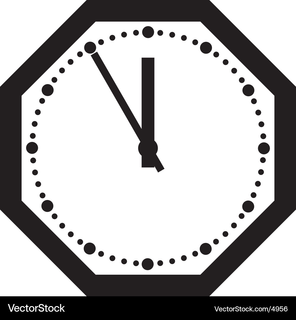 Modern Office Clock Vector Image