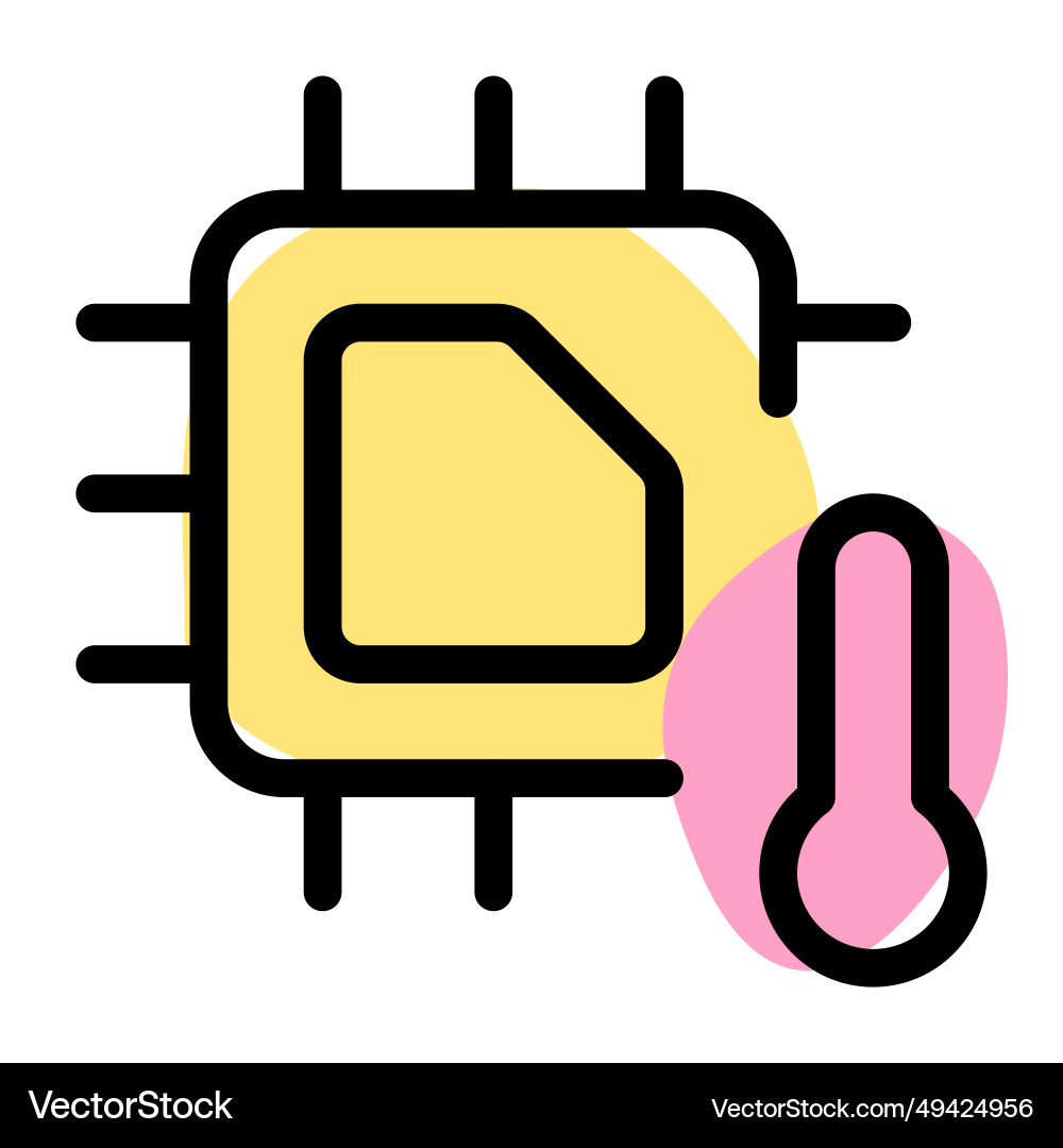 Monitoring or control of temperature in microchips vector image
