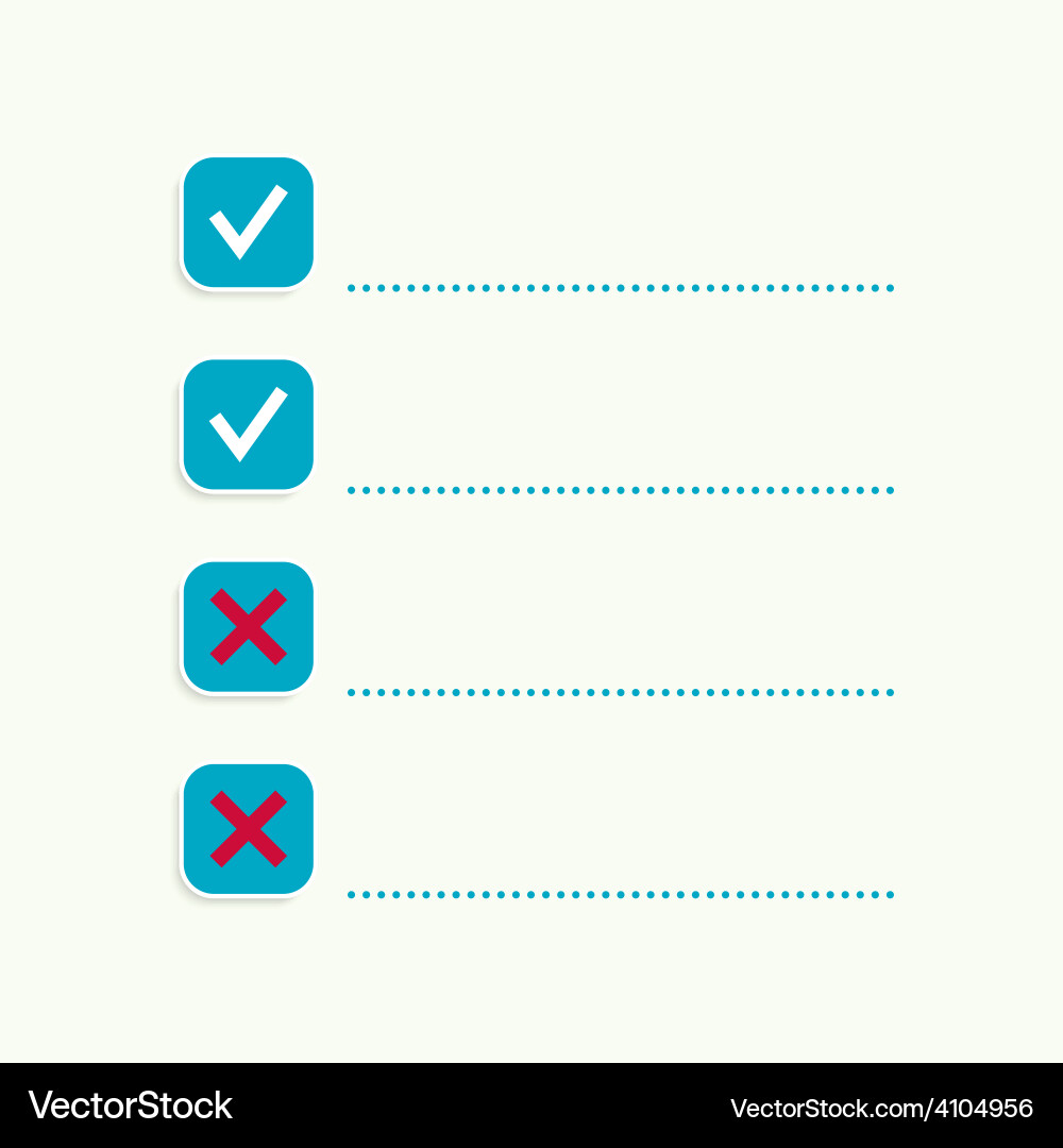 Notebook with to do list vector image