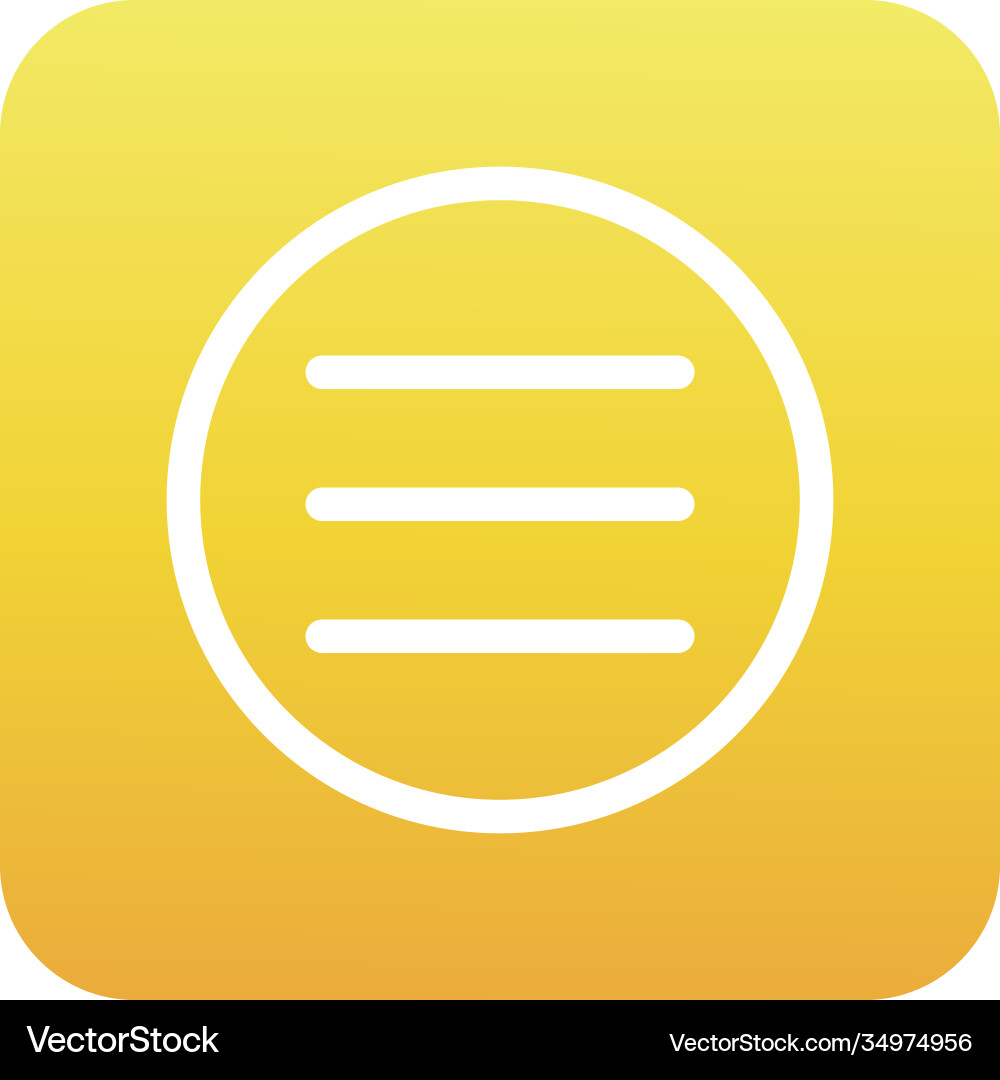 Options menu interface block gradient style icon vector image