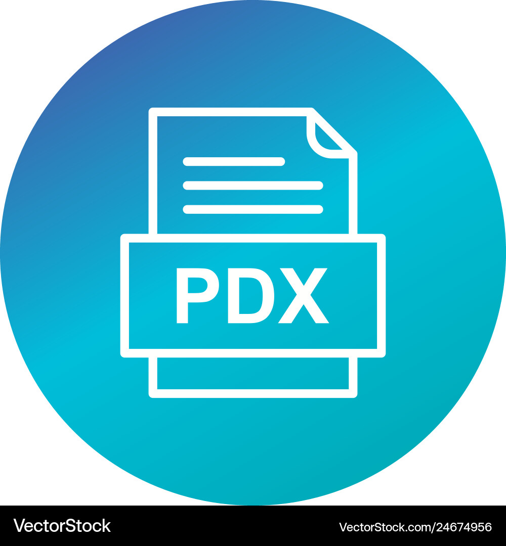 Pdx file document icon Vector Image