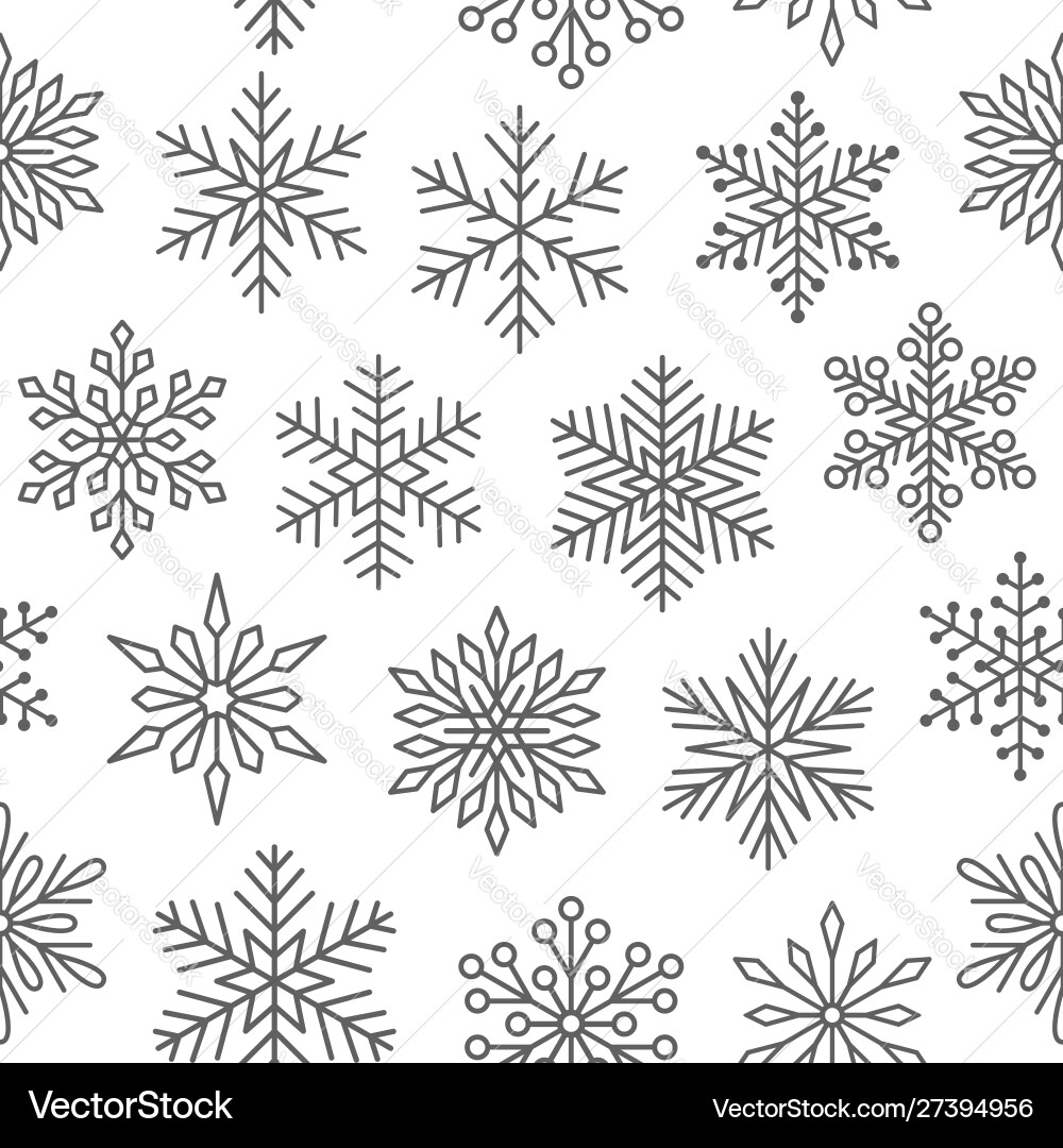Snowflake Seamless Pattern vector image
