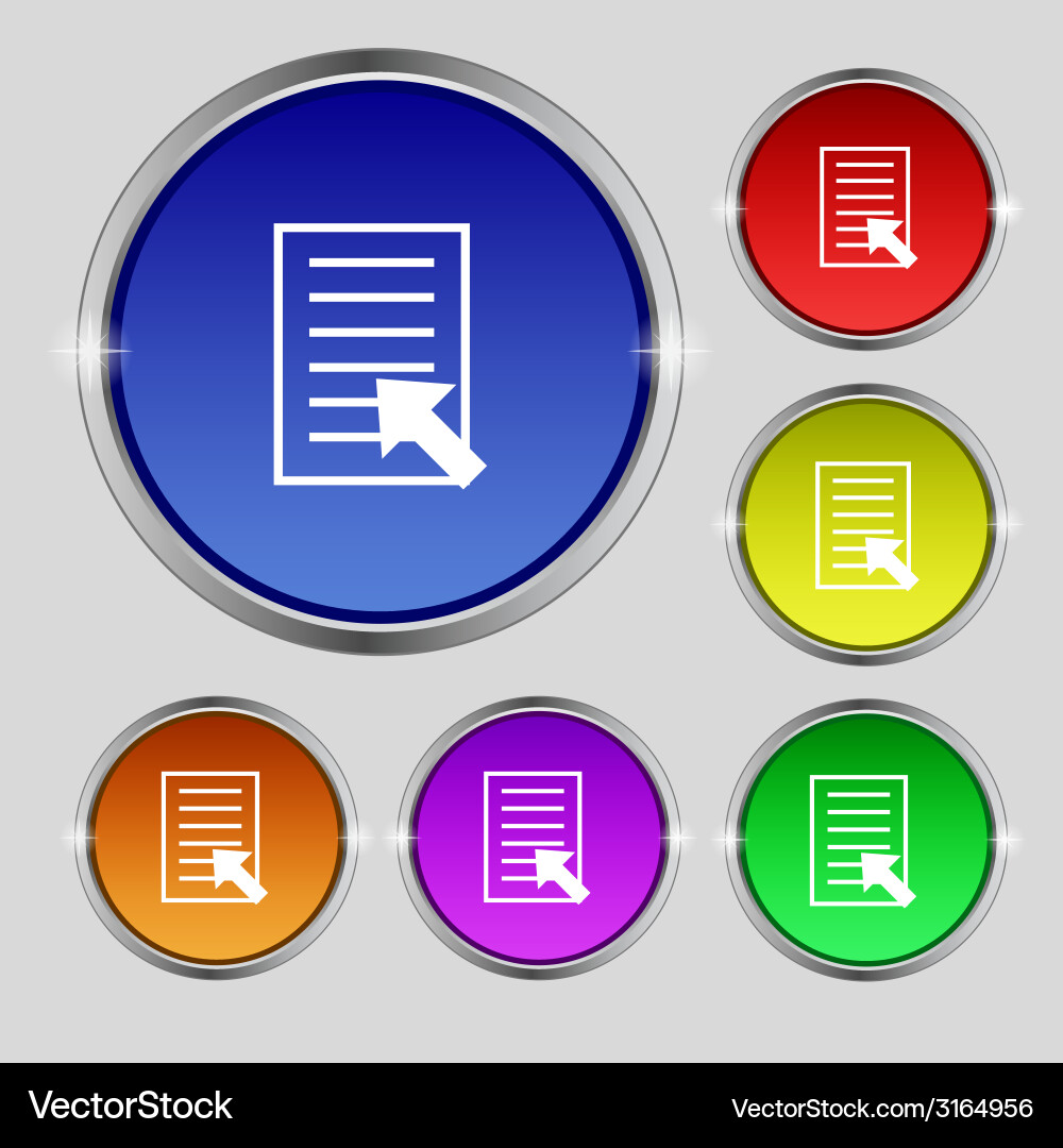Text file sign icon document symbol set vector image