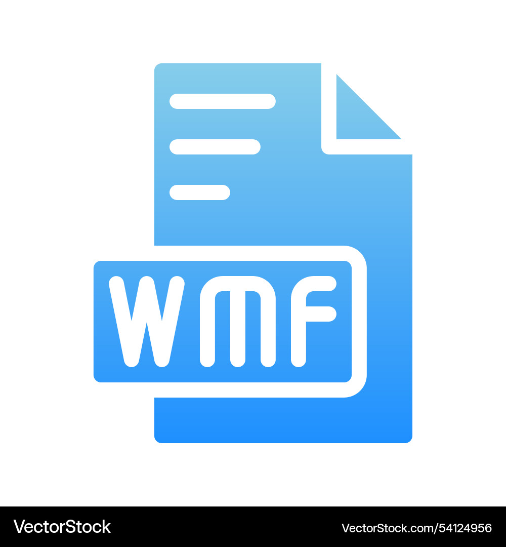 Wmf files type format icons document symbol Wmf files type format icons document symbol vector image